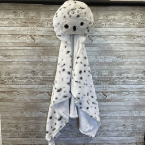 Harry Potter Hedwig Owl Plushie Hooded White Blanket Kids Super Soft‎ 30" x 50"